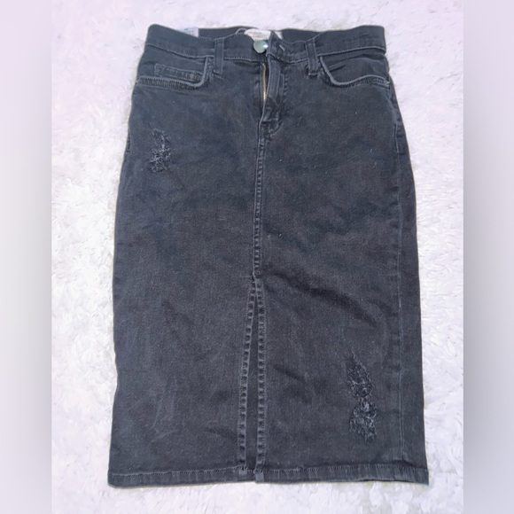 Current/Elliott Dresses & Skirts - Current/Elliott distressed black Pencil Skirt